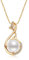 AINUOSHI Perlenkette Damen Perlen Kette Gold Mit Anhänger 9.5-10mm Perlen Echte Süsswasserperlenkette Damenschmuck für Frauen Mama Weihnachten Geburtstagsgeschenk