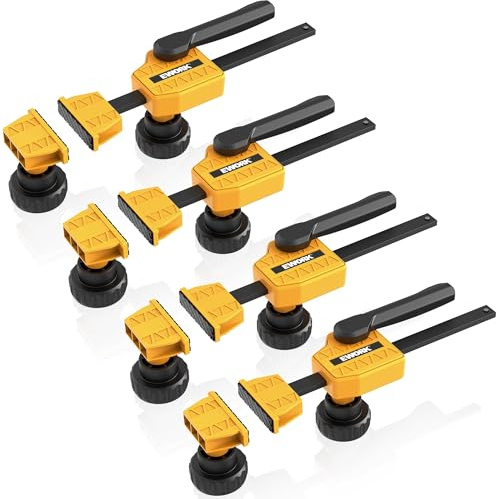 Bench Hundeklemmen – EWORK Holzklemmen bis zu 70 kg Spannkraft – für Werkbank, 19 mm Hundeloch, Kantenklemmen, Holzbearbeitungswerkzeuge und Zubehör (4 Stück)