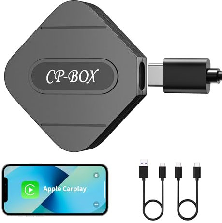 BGFOX CarPlay Wireless Adapter für iOS 10+, CarPlay Dongle Konvertiert Kabelgebunden zu Kabellos für iPhone, Plug und Play CarPlay Adapter Kompatibel mit Autos mit CarPlay