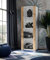 Komodee, Vitrine Schrank Tivoli, Wotan/Weiß, Breite 55cm x Höhe 159cm x Tiefe 35cm, ohne LED, 3 Regalböden, für Wohnzimmer, Schlafzimmer, Eingang