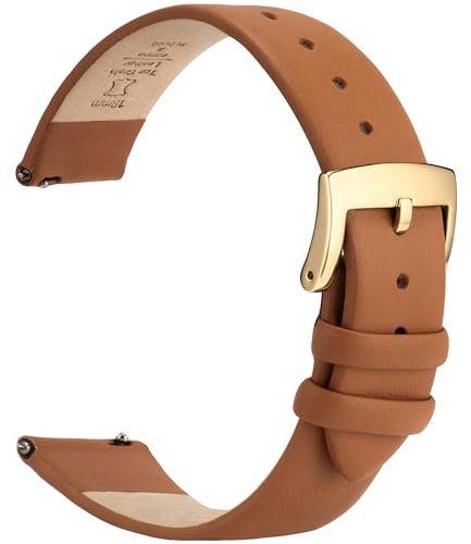 OTTOODY Leder Uhrenarmbänder 22mm 20mm 18mm 16mm 14mm 12mm Armband, Schnellverschluß Eleganten & Ultraweiches Uhrenarmband für Damen Herren, Hochwertige Ersatz Leder Armband für Uhr & Smartwatch