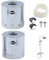Naisicatar 1 Pair Thermostatic Shower Valve Cartridge Mixer Tap Cartridge Knob Chrome Finish Shower Temperature Control Handle Knob for Bathroom Washroom Kitchen
