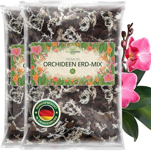 ORAGARDEN Orchideenerde für Zimmerpflanzen und Garten - 6L Orchideensubstrat für Pflanzen, Palmen, Blumen - 4 Komponenten Blumenerde