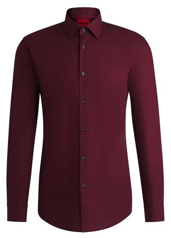 HUGO Hommes Kenno Chemise Slim Fit en Popeline de Coton Facile à Repasser