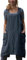 Hawholm Japanische Schürze, Kittel, Baumwolle, Schürze mit Taschen, Übergröße, Damen, grau dunkel, 3XL