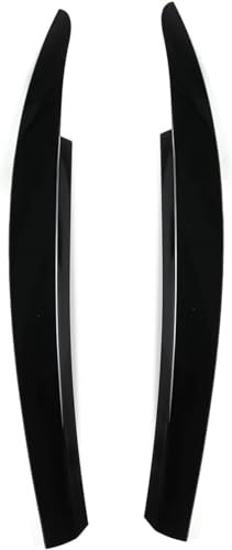 2 Stück Auto Scheinwerfer Augenbrauen für VW Scirocco R/GTS 2008-2017, Frontscheinwerfer Trim Augenlider Deckel Scheinwerferblenden Dekoration,Glossy Black