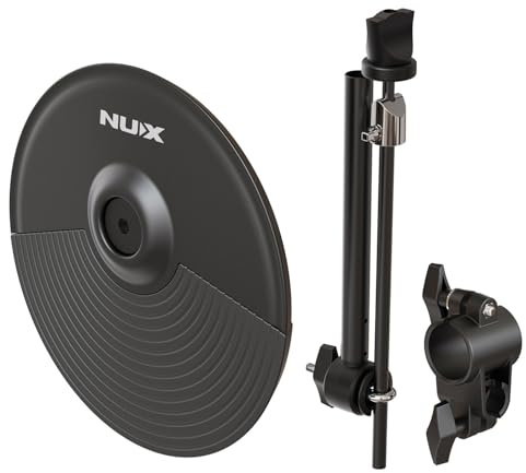 NU-X | DM-210 E-Drum Kit Add-on Beckenauslöser mit Montagearm & Klemme | Zusatzbecken für NU-X E-Schlagzeug DM-210