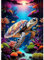 MEIYUDA Diamond Painting Erwachsene Diamant Bilder Meeresschildkröte, 5D DIY Diamant Painting Bilder Diamond Painting Set, Bastelset Erwachsene Kinder Malerei Stickerei für Home Wand Décor 30x40cm