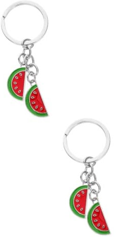 Warmhm 2 Stück Schlüsselanhänger Wassermelonen Schlüsselanhänger Wassermelonen Partygeschenk Erdbeer Schlüsselanhänger Wassermelonen Schlüsselanhänger Luau Schlüsselanhänger