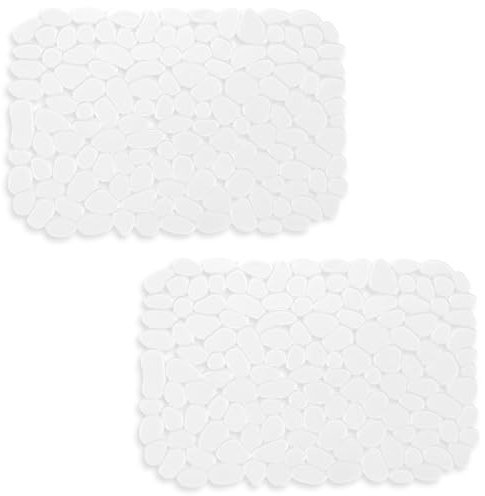 Echehi Paquete de 2 Protector Fregadero, 40 x 30 cm Protector Fregadero Cocina de Corte DIY, Alfombrilla Fregadero Cocina de Drenaje Rápido para Platos, Cristalería, Verduras. Transparente