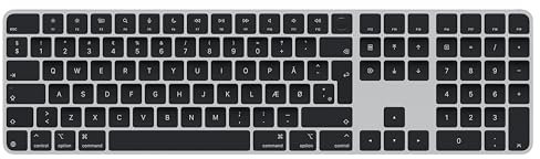 Apple Magic Keyboard mit Touch ID und Ziffernblock für Mac Modelle mit Apple Chip – Dänisch – Schwarze Tasten 
