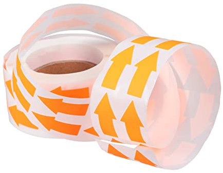 DIYEAH Fluoreszierender Pfeil-aufkleber Selbstklebend Warnhinweis Sticker Leuchtorange Für Richtung Markierung Diy Basteln Umschläge Spielzeug Einsatz