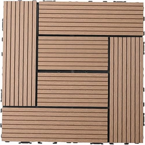 ININOSNP Hochbelastbar 1 Stück langlebige ineinandergreifende Bodenfliesen for den Außenbereich, wasserdichter Schutzboden mit geprägtem Muster(Apricot)