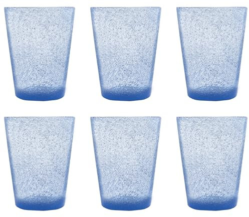 Memento Set 6 bicchieri acqua in pasta di vetro 300cc (Lavanda)