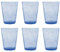 Memento Set 6 bicchieri acqua in pasta di vetro 300cc (Lavanda)