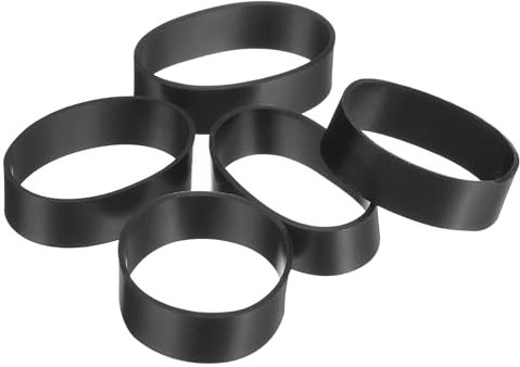 QUARKZMAN 200 Stück Silikon Gummibänder, 6mm x 17,5mm Gummibänder Ringe Kabelbinder Starke Elastische Bänder Rutschfest für Kabelumwicklung Taschenverpackungen, Schwarz