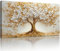 hyidecorart Wandbilder Wohnzimmer Groß, 50x100 cm Baum des Lebens Leinwand Bilder, Natur Landschaft Bilder Schlafzimmer Aesthetic Büro Flur Esszimmer Treppe Arbeitszimmer
