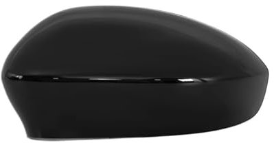 SeitenspiegelAbdeckungen Für FIAT 500 Für Fiat500 2007-2016 2017 2018 2019 2020 2021 2022 2023 Chrom Glanz Schwarz Auto Rückspiegel Abdeckung Kappe Auto Spiegelkappen(Glossy Black Left)