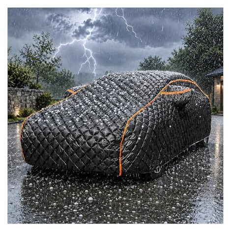 Auto Abdeckplane Für Ford Mustang 2011-2014,Autoabdeckung mit Reflexionsstreifen wasserdichte und Frostsichere Hagelsichere,Dicke Baumwolle