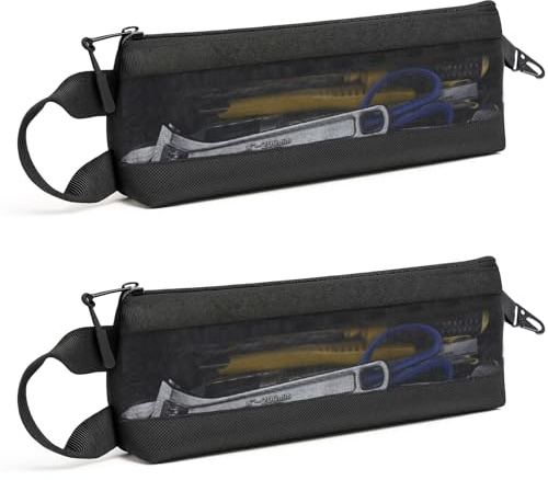 DoocliB 2 Stück kleine tasche werkzeug, 30cm werkzeugtasche Tragbare | Zipper Tool Pouch Bag mit HakenTragegriff, Werkzeugtasche Ideal für Klempner Handwerker und Elektriker