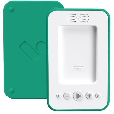 Voxblock Kids Audio Book Player | Green Bumper | No Apps & No Wifi Needed | Portable & Screen Free Audiobook Player with Hundreds of Audiobooks Available