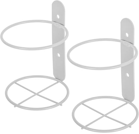 LIGIGWASH Wandhängende Weinregale zur Aufbewahrung und Präsentation 2 Stück Weiß aus Eisen mit Dualfunktion Einzelner Weinflaschen für Küche und Wohnzimmer