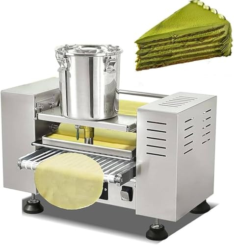 XDLYWUZIQ Crêpière Professionnelle Automatique, Modèle Mille Crêpe, Machine à Mille-Feuilles Professionnelle 6/8 Pouces, 0 à 200 °c, 100 à 350 Pièces/Heure, pour Gâteaux Et Tortillas 8in