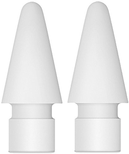 sciuU Punta Ricambio Compatibile con Apple Pencil 1st e 2nd, 2 Pezzi Punta Tips Ricambio accessori per Apple iPad Pro 11, 9.7,10.5,12.9 Apple pencil, 2 * Bianco
