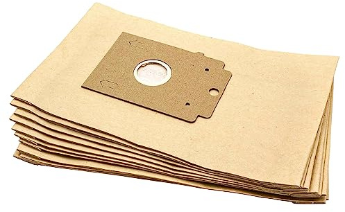 vhbw 10x Staubbeutel kompatibel mit Siemens 461 342/461342 | 461 343 / 461343, 468 265 / 468265 Staubsauger - 29cm x 18cm Sandfarben