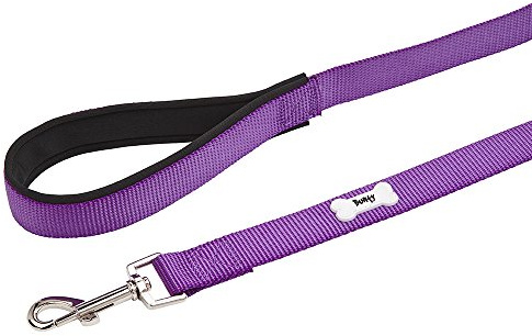 Bunty Middlewood Dog Lead 120cm Long Soft Padded Strong Fabric Dog Puppy Pet Lead with Clip for Collar (Purple)