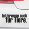 Motoking Autoaufkleber - Lustige Sprüche & Motive für Ihr Auto - Ich Bremse auch für Tiere. - 17 x 5,9 cm - Pink Seidenmatt