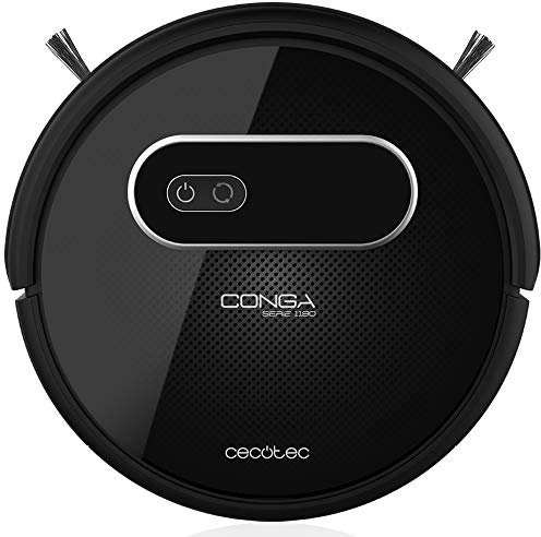 Cecotec Conga Roboter-Staubsauger der Serie 1190. 1400 Pa, iTech Gyro-Technologie, Aspira, Kehren, Schrubben und Wischen, 6 Modi, 3 Schrubbstufen, 160 Minuten Autonomie, programmierbar