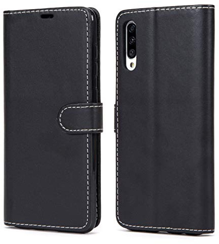 NWNK13 Samsung A70 Phone Case Premium Leather Flip Case Book Wallet Case Card Holder Media Stand Shock Proof Protective Phone Cover Compatible for Samsung Galaxy A70 Black