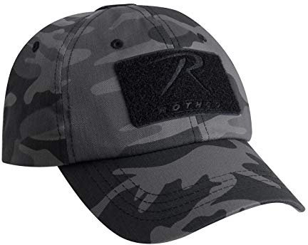 Rothco Tactical Operator Cap | Militär Mütze | Baseball Cap mit Loop Field, Schwarz-Camo, Einheitsgröße