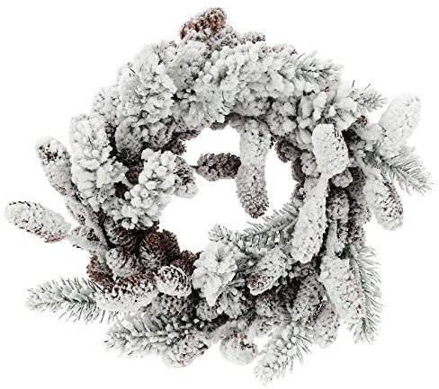 Holyart Adventskranz mit Zapfen und Schnee 33cm