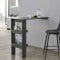 [en.casa] Mesa de Bar Bromölla Mesa de Bistro Elegante 120 x 45 x 106 cm Mesa Alta de Cocina con 2 Estantes Integrados Gris Oscuro