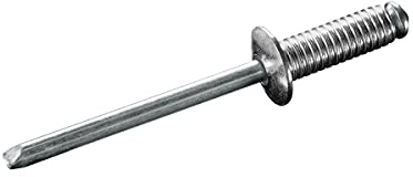 GOEBEL® - 500 x Gerillte Nieten Aluminium/Stahl (Ø x L) 4,8 x 12,0 mm mit Flachkopf - Gerillte Blindnieten - Niete - RILLI