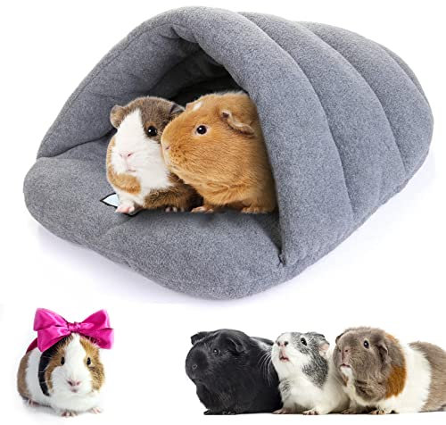 TUAKIMCE Soft Fleece Rat & Hamster Bed, Warm Slippers, Small Animal Cave Nest for Chinchilla, Hedgehog & Turtle