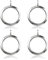 WANDIC Glänzende Foto-Charms, 4 Stück Silber Runde Memory Medaillon Anhänger Braut Hochzeit Bouquet Charms Für Foto Oder Dekoration, 30 mm