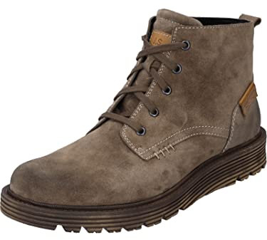 Josef Seibel Herren Schnürstiefeletten Cooper 04,Weite G (Normal),Wechselfußbett,Boots,Stiefel,Bootee,Booties,Beige (Taupe-Kombi),41 EU