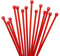 XINGO Confezione da 1000 Rosso Fascette di Qualità per Uso Industriale, 200 mm x 2,5 mm, Fascette in Plastica Regolabili Multiuso per Uso Interno ed Esterno