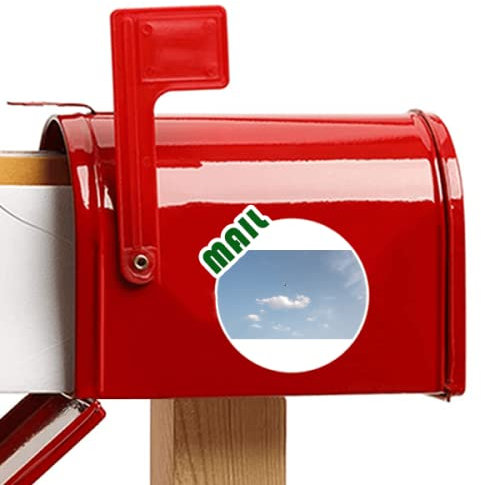 no/no Cloud Air Plane Art Deco Mode Aufkleber Briefkastenaufkleber Kleber