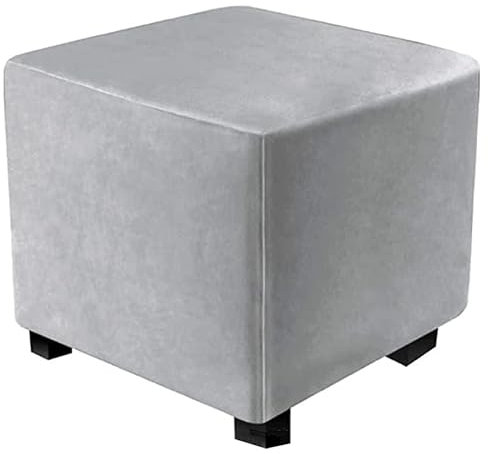 ZZDZW Stretch Samt Ottomane Schonbezug Hocker Quadrat Hockerbezug Bezug Quadratisch Elastisch Benutzt für 38 x 38 x 38 cm Faltbare Aufbewahrungsbox Sitztruhe Sitzwürfel Fußablage