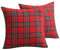 XNSHUN 2 Stück Weihnachtskissen Kissenbezüge 45x45 cm, Karierter Kissenhülle Cushion Kissenhülle Deko, Weihnachten Dekokissen Für Innen, Büro, Couch, Schlafzimmer, Auto