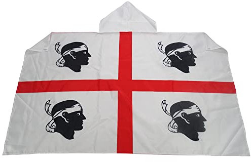 AZ FLAG Bandiera Sardegna 150 x 90 cm - Mantello Bandiera Sarda - Italia 100% poliestere con maniche integrate - Body Flag