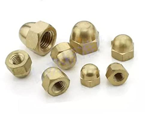 1-20 teile/los DIN1587 messing Hutmuttern m3 m4 m5 m6 m8 m10 m12 Kupfer Bronze Messing Hutmutter Eichel Kuppelkopf Sechskantmuttern-M4 20 stücke