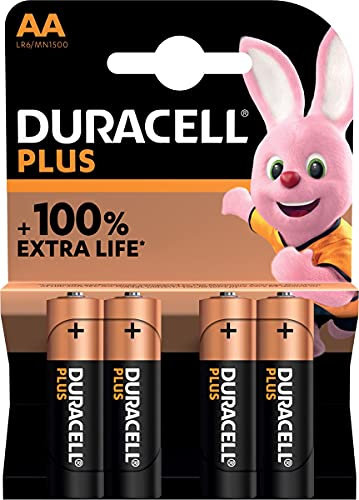 (20 Confezioni) Duracell Plus Batterie 4pz Stilo LR6 MN1500 AA