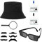 BTHRORO Conjunto de Disfraz de Detective para Niños, Gafas de Vista Bigote Falso Sombrero de Detective Lupa Kit de Detective para Juego de Rol Accesorio de Cosplay de Detective