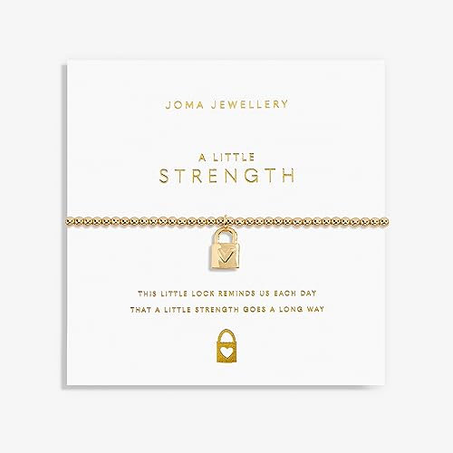 Joma Jewellery A Little Gold Stärke-Armband | 17,5 cm dehnbares verstellbares Handgelenk-Stapelarmband