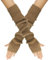 Surakey Winter Gestrickte Handschuhe für Damen, 1 Paar Fingerlose Armstulpen Feinstrick lang Handwärmer Stulpen, Warm Strick Handschuhe Pluswärmer Handstulpen Armwärmer Stulpen für Damen,Khaki